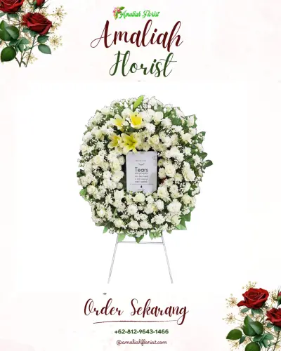 Krans Bunga Duka Cita di Penarusan Wetan